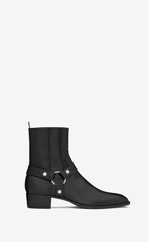 ysl mens ostrich boots white|saint laurent ysl boots.